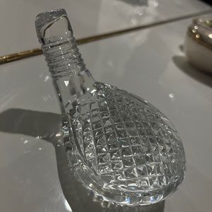 Crystal glass golf club paperweight